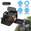 Expandable Pet Carrier Airline Approved Cat Dog Carrier Cat Collapsible Soft CarrierÂ Bag with Removable Fleece Pad Pockets Breathable Mesh Adjustable