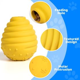 Egg-shaped Dog Food Teething Toy Yellow (Option: Light yellow)